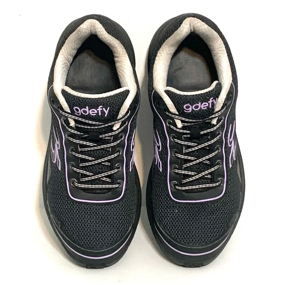 Women's Black and Lilac Walking Sneakers